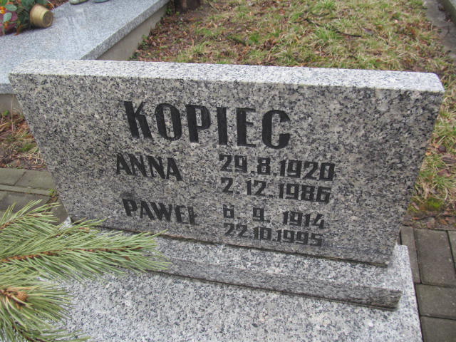 Anna Kopiec 1920 Katowice ewangelicki - Grobonet - Wyszukiwarka osób pochowanych