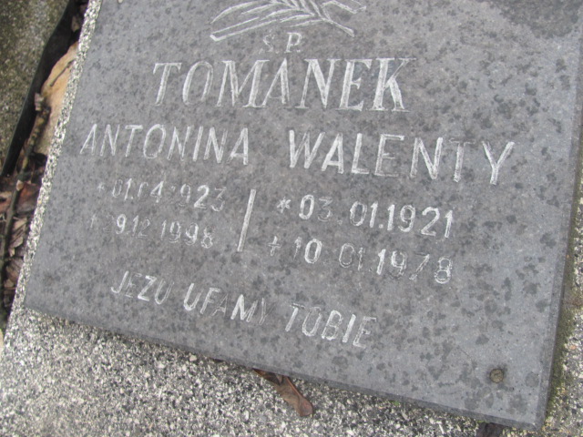 Antonina Tomanek 1923 Katowice ewangelicki - Grobonet - Wyszukiwarka osób pochowanych