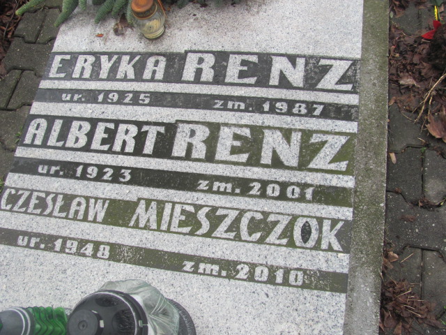 Eryka Renz 1925 Katowice ewangelicki - Grobonet - Wyszukiwarka osób pochowanych
